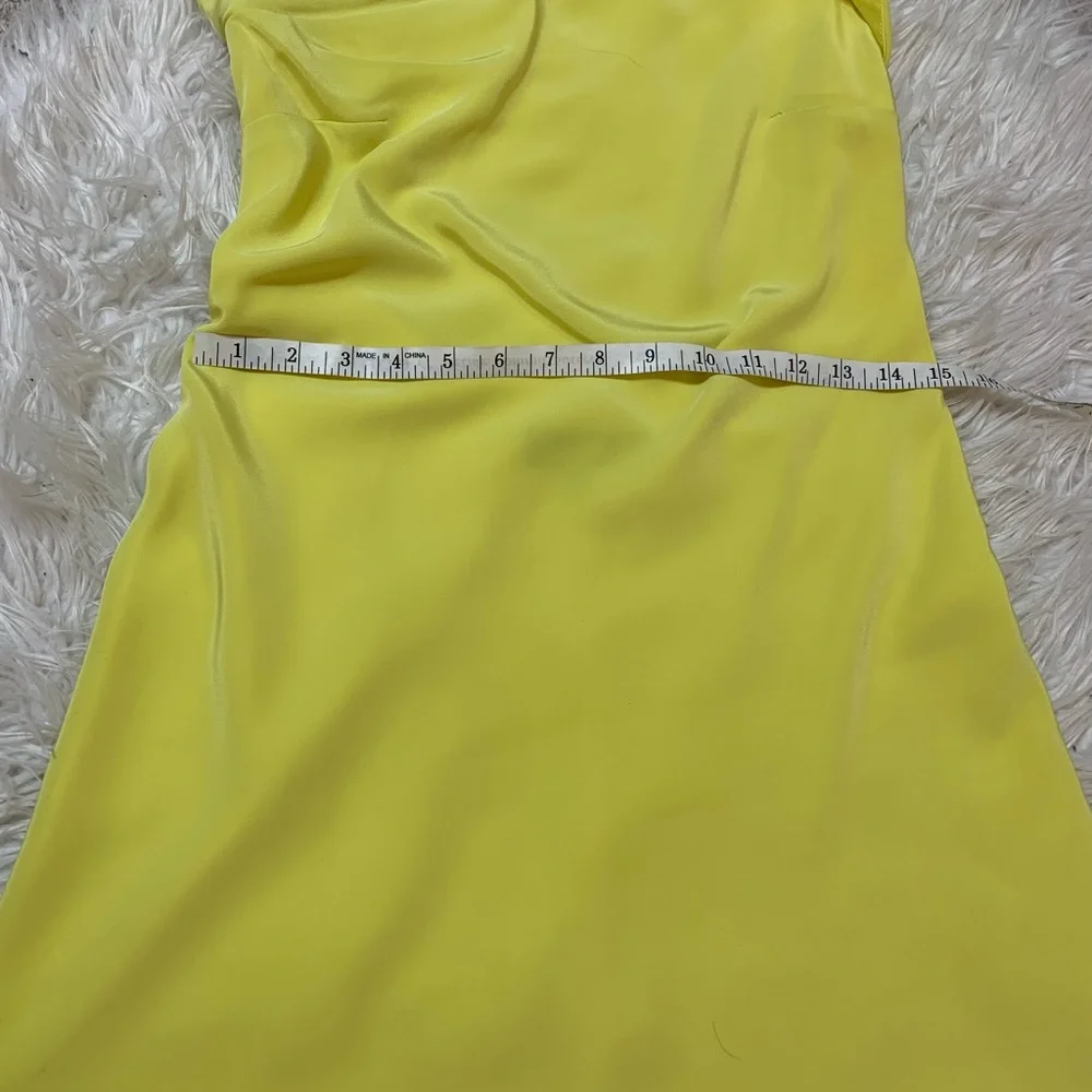 ABS One Shoulder Rosette Mini Dress. Size 2 - Picture 15 of 16